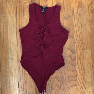 Forever 21 tie up bodysuit